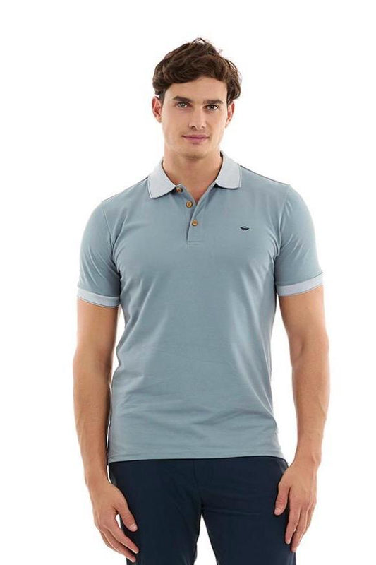 Tipo Polo Gris Azulado